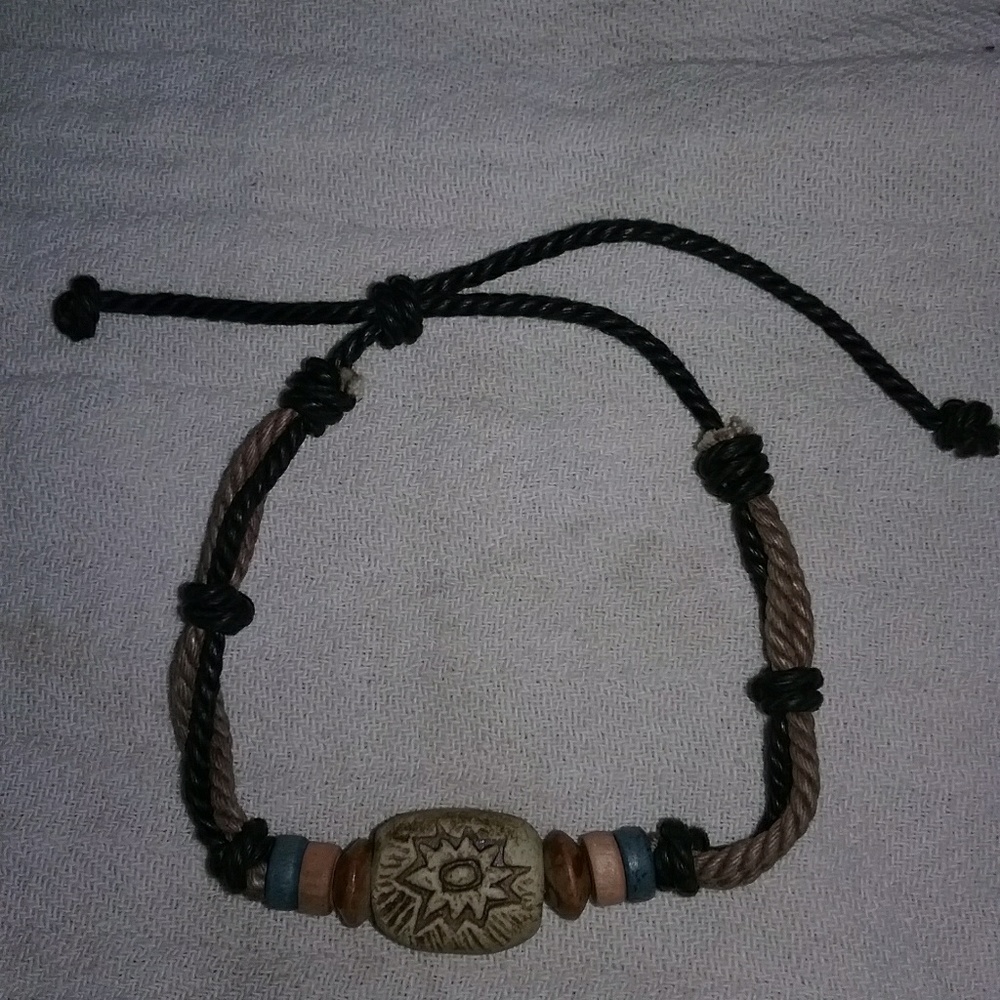 Rope and bead bracelet